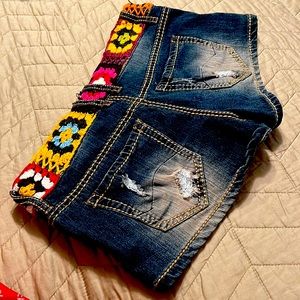Cute little boho dollhouse Jean shorts